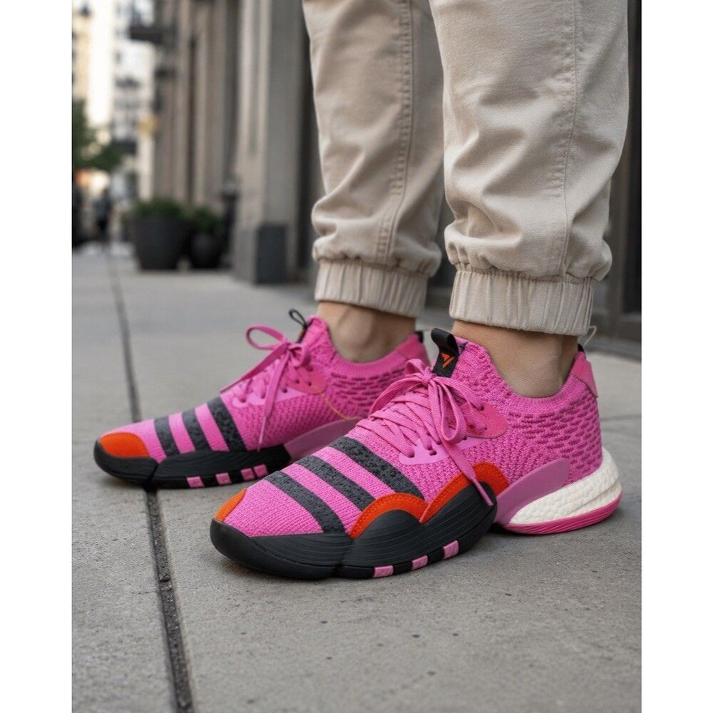 adidas Trae Young 2 Basketball Shoes Pink Black Orange Boost Men's Size 10 NWT